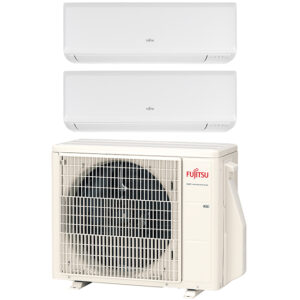 Multi-split geconnecteerd op 2 kamers met telkens Fujitsu KP-series. Met 1 airconditioning buitentoestel koel je neerdere kamers tegelijkertijd.
