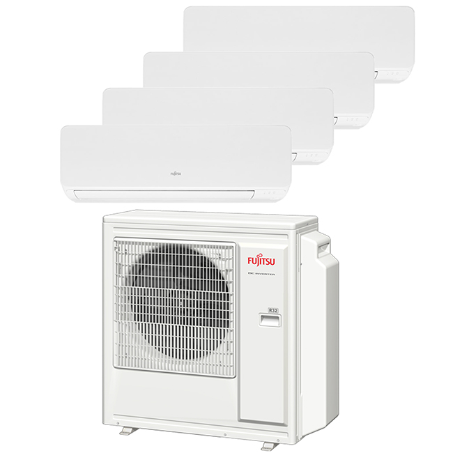 Multi-split geconnecteerd op 4 kamers met telkens Fujitsu KG-series. Met 1 airconditioning buitentoestel koel je neerdere kamers tegelijkertijd.