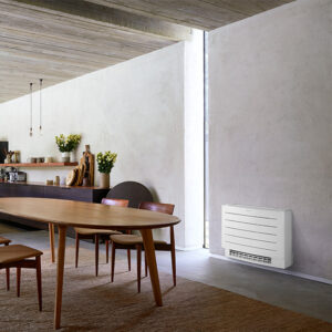 Daikin Perfera vloermodel FVXM airco regelt het binnenklimaat in zowel koelen als verwarmen en werkt als een lucht-lucht warmtepomp.